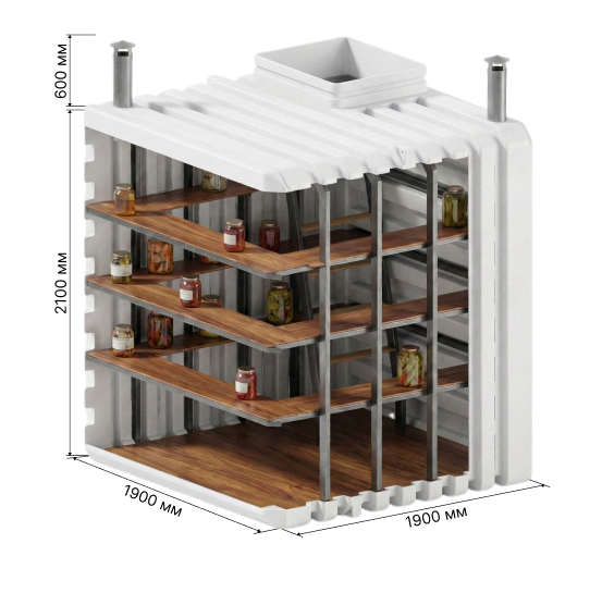 Емкость в разрезе