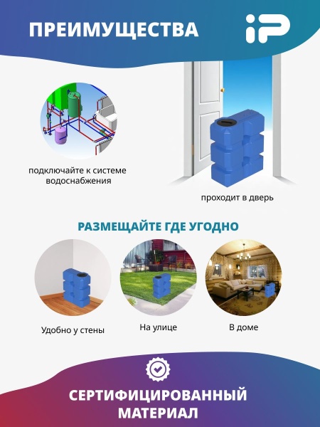 Ёмкость КН 1000 л. голубая