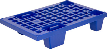 Паллет 600х400х130мм, перфор, на ножках, синий,TR 400