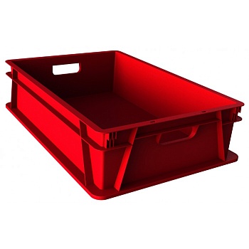 Ящик п/э 400х300х75 мм  цв.красный 700.03.02  ГД