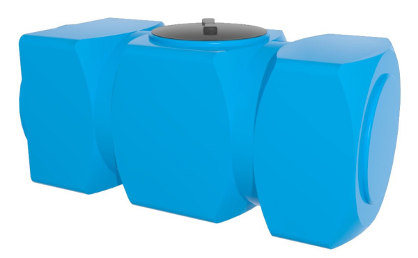 Ёмкость К 500 л. горизонтальная голубая с отводом Ёмкость К 500 л. горизонтальная голубая с отводом