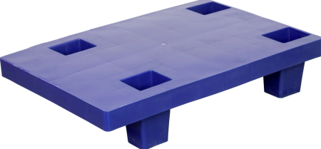 Паллет 600х400х135мм, сплошной на ножках, синий,TR 400-1