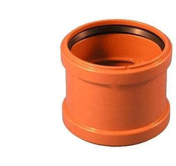 Муфта канализационная наружная соединительная d110мм 