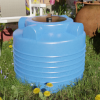 Ёмкость ЭВЛ 200 л. голубая с отводом, крышка 350мм