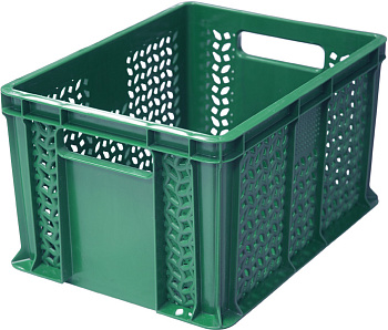 Ящик п/э 400х300х230 перфор с ручками  703.01.01