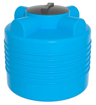 Ёмкость ЭВЛ 200 л. голубая с отводом, крышка 350мм