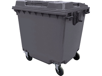 Мусорный контейнер 1100 литров, на колесах, серый МКТ-1100