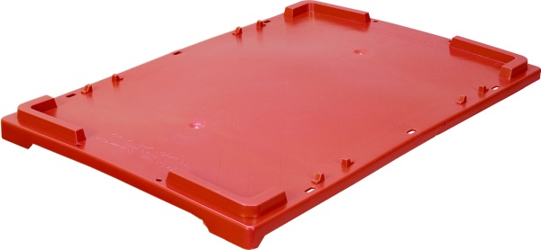 Крышка 600х400 п/э д/ящиков, морозостойкая, красная,503-1