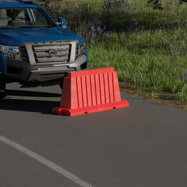 Блок дорожный вставной красный, 1500мм