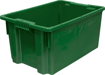 Ящик п/э 600х400х300 сплошной зеленый 601