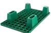 Паллет 600х400х130мм, перфор, на ножках, зеленый,TR 400