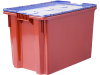 Ящик п/э 600х400х400 сплошной, красный синей крышкой,605-1SP