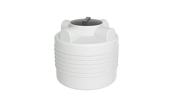 Ёмкость ЭВЛ 200 л. белая с отводом, крышка 450мм