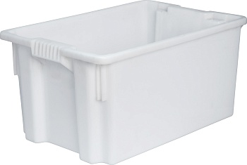 Ящик п/э 600х400х300 сплошной, белый,601 морозостойкий