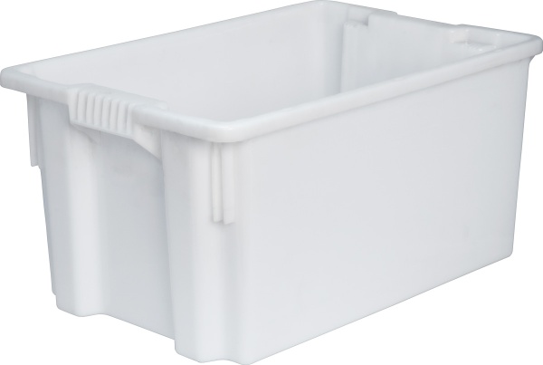 Ящик п/э 600х400х300 сплошной, белый,601 морозостойкий