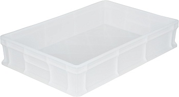 Ящик п/э 600х400х120 сплошной, без ручек цв. белый 704.03.02