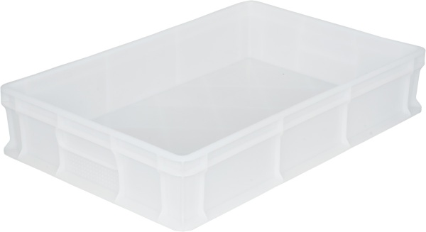 Ящик п/э 600х400х120 сплошной, без ручек цв. белый 704.03.02