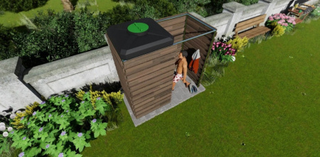 Бак для душа универсальный 220 л. с водонагревателем