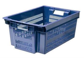 Ящик полимерный 600х400х250 перфор синий 125