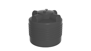 Ёмкость ЭВЛ 200 л. чёрная с отводом, крышка 450мм