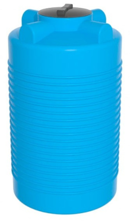 Ёмкость ЭВЛ 500 л. голубая с отводами, крышка 450мм