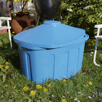 Ванна 400 л. голубая