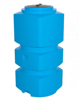 Ёмкость К 750 л. вертикальная голубая с отводом