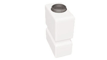 Ёмкость К 300л вертикальная, крышка 250 мм с отводом 1/2" (цвет белый)