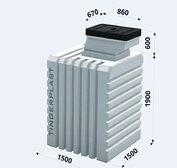 1.Пластиковый погреб Тингард Т1500