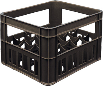 Ящик п/э 420х340х270 пивной, цв.чёрный