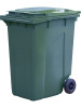 Мусорный контейнер 360 литров, на колесах, зеленый